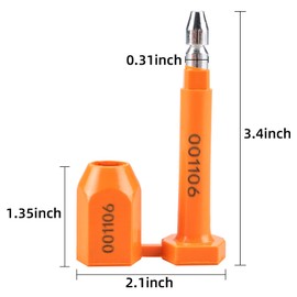 100pcs Bolt Seals for Container,Shipping Container Lock(Orange)