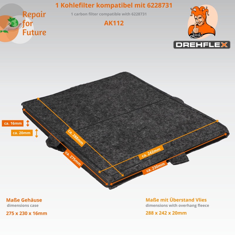 DREHFLEX - AK112 - Carbon Filter / Activated Carbon Filter