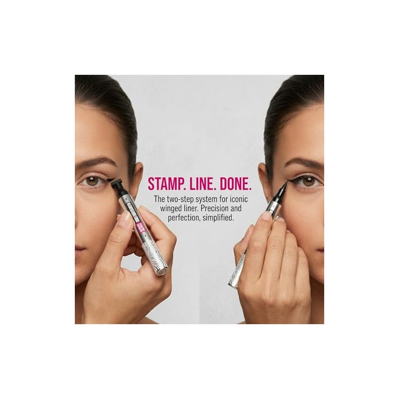 2-in-1 Waterproof Eyeliner Stamp and Liquid Eyeliner Pen, Double-Sided Winged