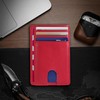 AMEHA Men's Minimalist Slim Wallet Front Pocket Genuine Leather RFID