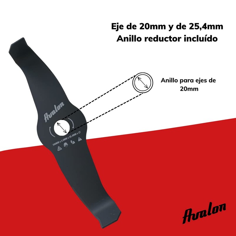 Avalon - 2 Curved Tip Disc for Brushcutter, Blade for