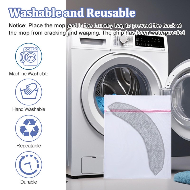 HMHAMA 2 Pack Replacement Mop Pads for iRobot Roomba Combo