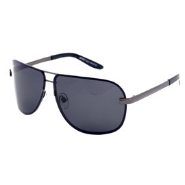 Matrix Polarized Sunglasses for Men Drivers Square Pilot Design Fishing Sport Light Grey Lenses No Glare Silver Metal frame