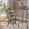 Christopher Knight Home CKH Wood Finish Adjustable Barstool, 26", Natural