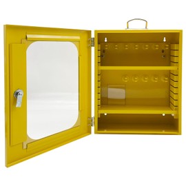 JOJOMARK Lockout Tagout Station for Lockout Tagout Devices - Lock Out Stationfor Loto Supplies, Easy to Carry Tool Tagout Station with Handles (Unfilled Metal Station)