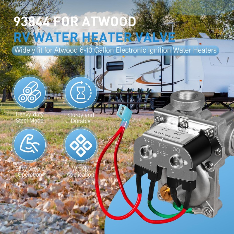 93844 For Atwood RV Water Heater Valve White Rogers Solenoid