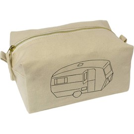 'Static Caravan' Canvas Wash Bag/Makeup Case (CS00007605)