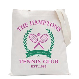 POFULL Tennis Lover Gift Tennis Team Gift Tennis Player Gift Sport Lover Gift The Hamptons Tennis Club Shoulder Bag (TENNIS CLUB)