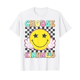 Choose Kindness Retro Groovy Be Kind Inspirational Kids T-Shirt