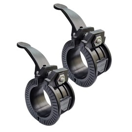 Barbell Clips Collars Pair of 1 inch or 2 inch|Adjustable Quick Release Barbell Clamps|Weight Locks Collar Clips Great for Fitness Weightlifting Training (Black 1.8-2 INCH)