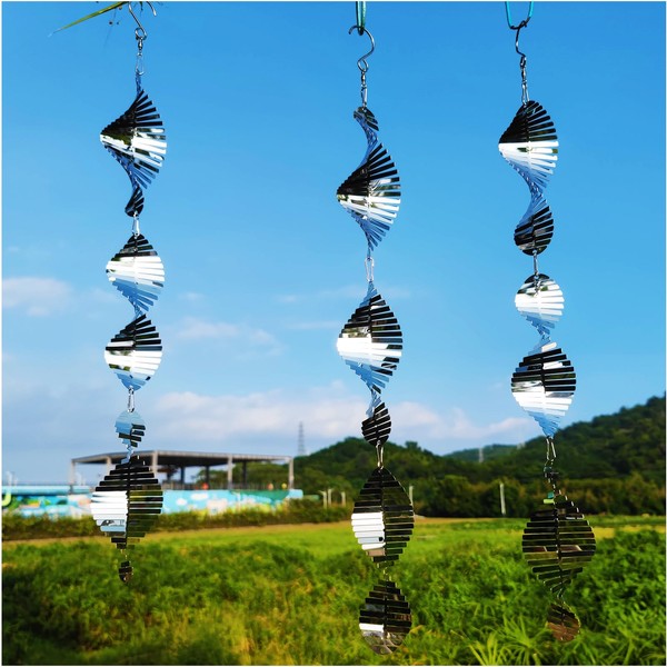 DJUAN Metal Bird Scare Discs Set-Highly Reflective Double-Sided Bird Reflectors,Extra
