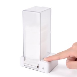 KADS Automatic Cotton Pad Dispenser One-Touch Design Acrylic Cotton Holder Compact WhiteStorage Box Essential for Home & Travel