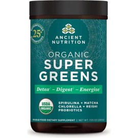 Ancient Nutrition Organic Super Greens Detox Digest Energize 7.05