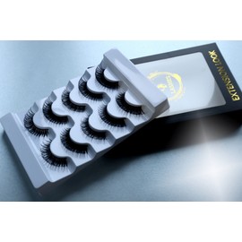 Si Lashes False Eyelashes 5 Pairs Reusable 3D Mink Lashes Russian Volume Handmade Natural Thick Fake Eyelashes