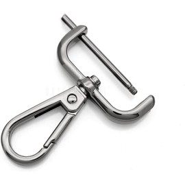 CRAFTMEMORE 2pcs Detachable Snap Hook Swivel Clasp w/Screw Bar VT493 Bag Strap Hardware Replacement (1 1/2 Inch, Gunmetal)
