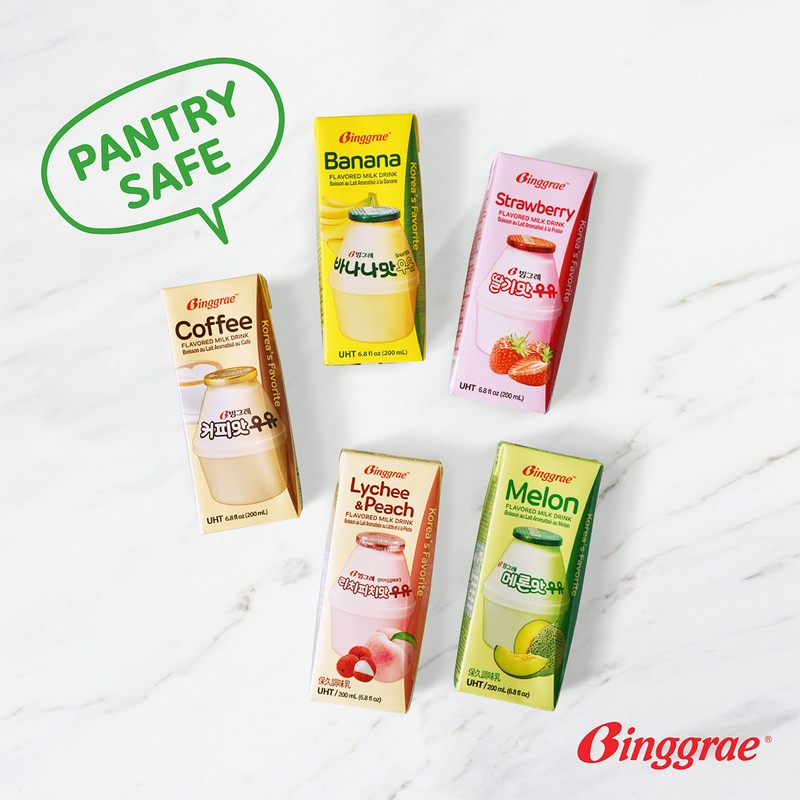 Binggrae Strawberry Flavored Milk Drink – Sweet and Creamy Korean