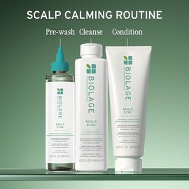 Champú calmante Biolage Scalp Sync | Calma e hidrata el cuero cabelludo seco o irritado | Sin parabenos ni silicona | Para control de sensibilidad | V