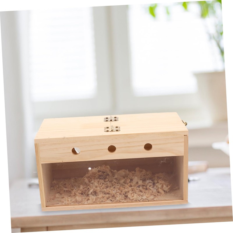Totority Transparent Parakeet Nesting Bird Breeding House with Buckle Lid
