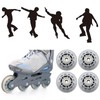 Inline Skate Wheels 64mm, Clear Roller Blade Replacement Wheels with
