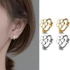 Daisy Hoop Earring for Women Sterling Silver Huggie Hoop Earrings