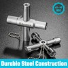 DURATECH 4 Way Sillcock Key Set, Utility Key, Multi-functional Water