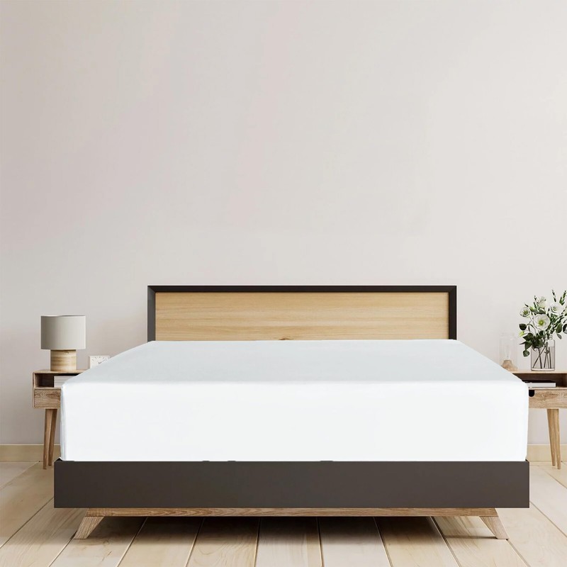 EV DEKOR Extra Deep Fitted Sheet Super King, White -