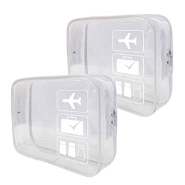 SSKHE 2 PCS Toiletry Bag, Portable Travel Toiletries, Waterproof Clear Travel Toiletries Bag