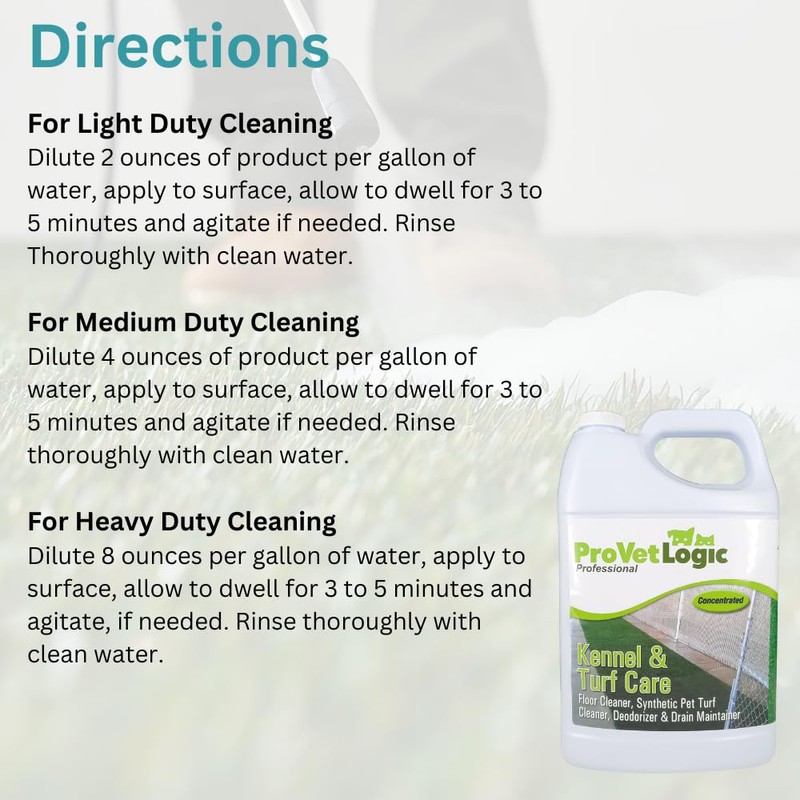 ProVetLogic Kennel & Turf Care- Floor Cleaner, Synthetic Pet Turf