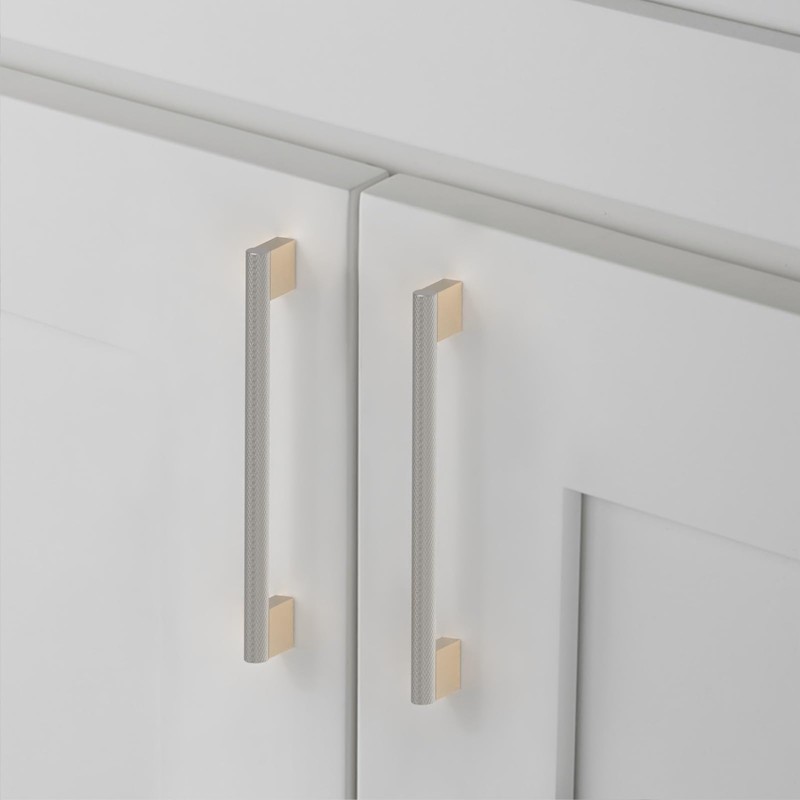 Coinkoly 10 Pack 7"(178mm) Gold and Brushed Satin Nickel Cabinet