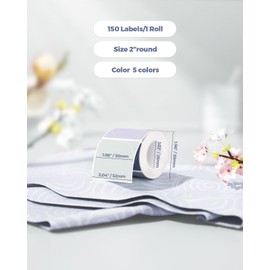 MUNBYN 2 in Morandi Series Winter 5 Colour Round Labels 150 Pieces