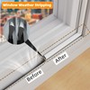 1 Pack*16.4 Ft Self-Adhesive Wedge Foam Window Weather Stripping Door