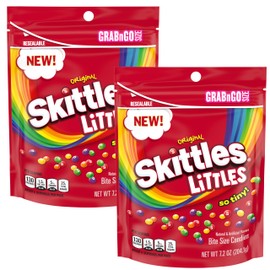 SkittlesLittles, 7.2 Ounce Bag (Pack of 2), Grab N Go