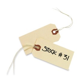 Avery Price Tags with String Attached, 11.5 pt. Stock, 3-3/4" x 1-7/8", 1,000 Manila Hang Tags (12503)