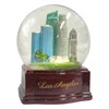 Topline LA Skyline Snow Globe Wood Base 3.25in
