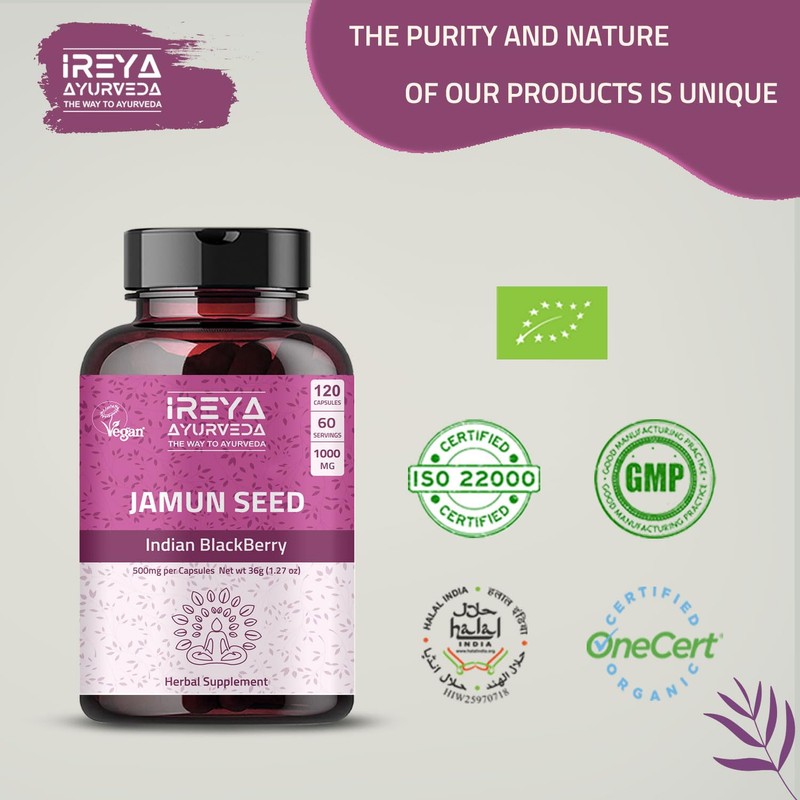 Ireya Ayurveda Ireya Ayurveda Jamun Seed Capsules and Amla Extract