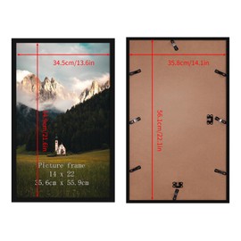 Giftgarden 14x22 Picture Frame Black, 14 by 22 Thin Poster Photo Frame for Wall Display, Single