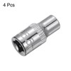 sourcing map 4 Pcs 1/4-Inch Drive 5.5mm 6-Point Shallow Socket,