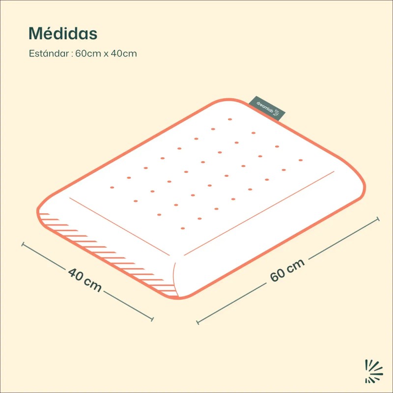 Almohadas Memory Foam Carbón Dreamlab Graphite Estándar Color Grafito