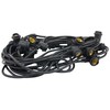 American Lighting LS2-M-24-48-BK Commercial Grade Light String with 25-Sockets, Medium