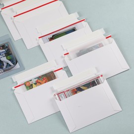 100 Count Trading Card Envelopes 6" x 4" Trading Card Mailers for Shipping, Perfect Sized Shipping Envelope for Mailing Semi-Rigid and Toploaders, Protector Supplies