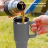 40oz Stainless Steel Vacuum Insulation Water Mug with Handle Straw