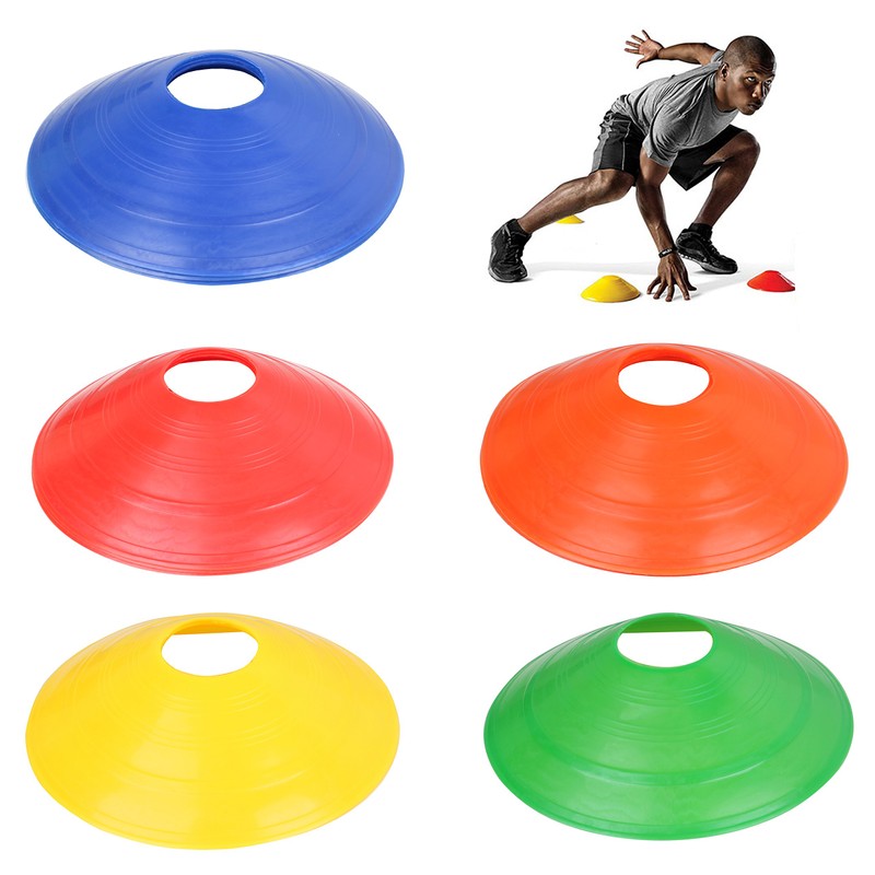 TRIXES Pack of 20 Sports Marker Cones Multicoloured Football Sports