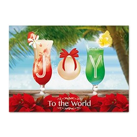 Boxed Hawaiian Christmas Cards - Holiday Happy Hour - 12 cards & 13 envelopes