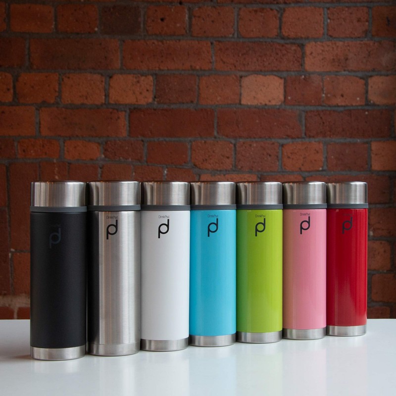 DrinkPod Pioneer Flasks Doppelwandige Isolierflasche aus 18/10 Edelstahl – Grün,