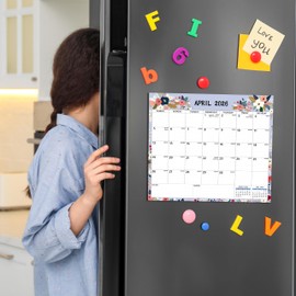 2025-2026 Magnetic Calendar for Refrigerator - May 2025 - Dec 2026, 20 Monthly Fridge Calendar 2025-2026, 13'' x 11.3'', with Ruled Blocks, To-Do Lists ＆ Notes, Strong Magnets, Great for Your Planning