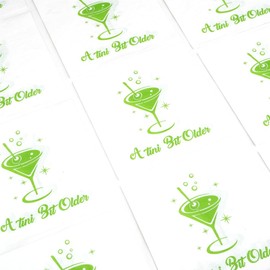 A Tini Bit Older Party Napkins, Martini Birthday Napkins Bachelorette Party Napkins for A Tini Bit Older Birthday Party Supplies, Martini Bar Birthday Party Table Decoration（White and Green)