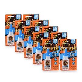 Gorilla Super Glue 15 Gram, Clear, (Pack of 10)