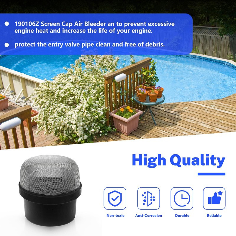 Adabuing 190106Z Screen Cap Air Bleeder Screen Stainless Stee Air