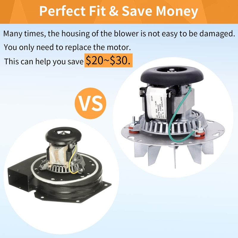 Criditpid 812-3381 Combustion Blower Motor Replacement for Quadra-Fire Classic Bay