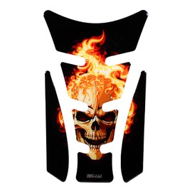 BIKE-label Tankpad 3D Motorbike Motorcycle Sticker Tank Protector Skull Frame X500403VA